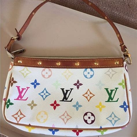 white and rainbow louis vuitton bag|louis vuitton white colorful purse.